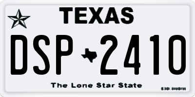 TX license plate DSP2410