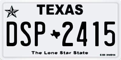 TX license plate DSP2415