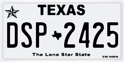 TX license plate DSP2425