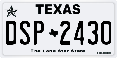 TX license plate DSP2430