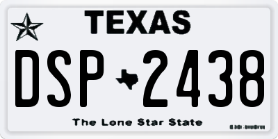 TX license plate DSP2438