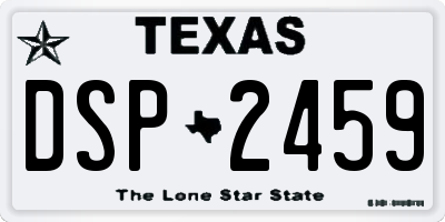 TX license plate DSP2459