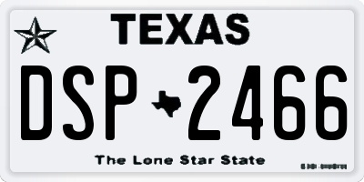 TX license plate DSP2466