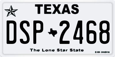TX license plate DSP2468