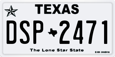 TX license plate DSP2471