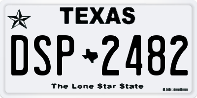 TX license plate DSP2482