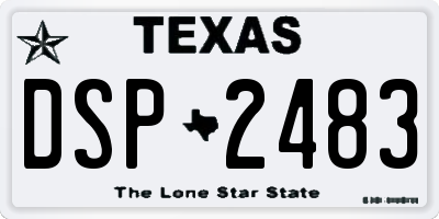 TX license plate DSP2483