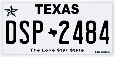 TX license plate DSP2484