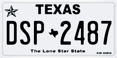 TX license plate DSP2487