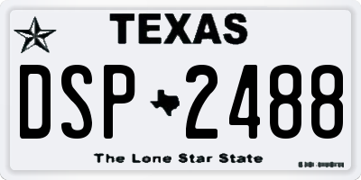 TX license plate DSP2488