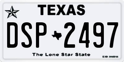 TX license plate DSP2497