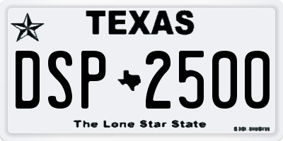 TX license plate DSP2500