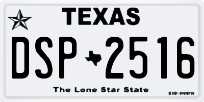 TX license plate DSP2516