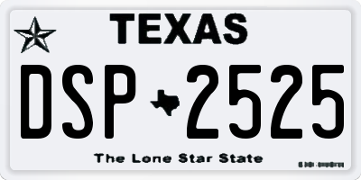 TX license plate DSP2525