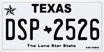 TX license plate DSP2526