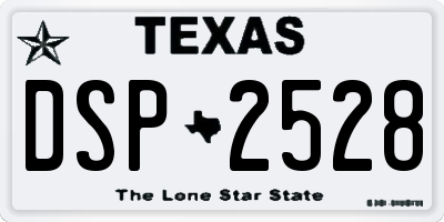 TX license plate DSP2528