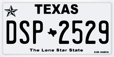 TX license plate DSP2529