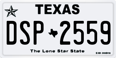 TX license plate DSP2559