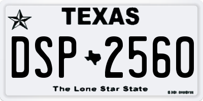 TX license plate DSP2560