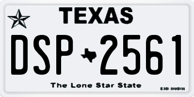 TX license plate DSP2561
