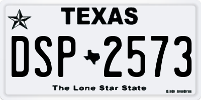 TX license plate DSP2573