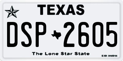 TX license plate DSP2605