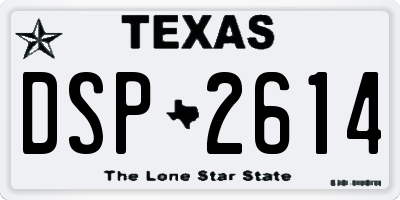 TX license plate DSP2614