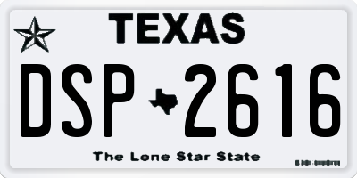 TX license plate DSP2616