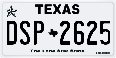 TX license plate DSP2625