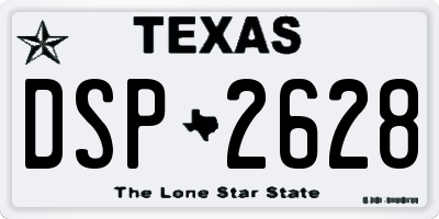 TX license plate DSP2628