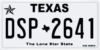 TX license plate DSP2641