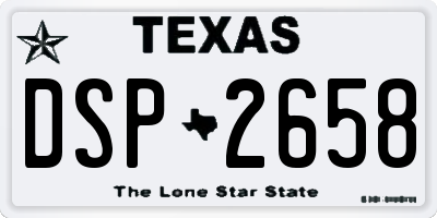 TX license plate DSP2658
