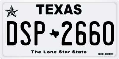 TX license plate DSP2660