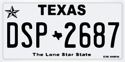 TX license plate DSP2687