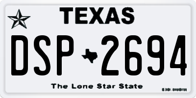 TX license plate DSP2694