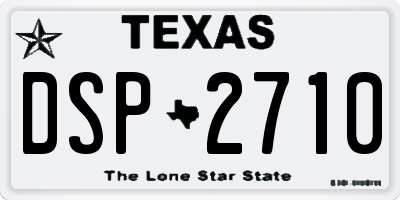 TX license plate DSP2710