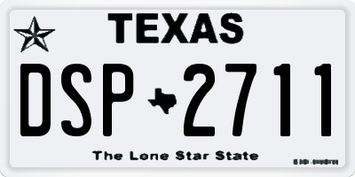 TX license plate DSP2711