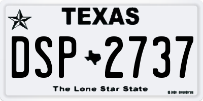 TX license plate DSP2737