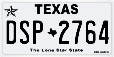 TX license plate DSP2764