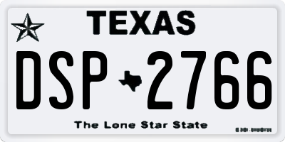 TX license plate DSP2766