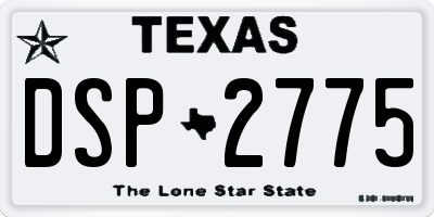TX license plate DSP2775