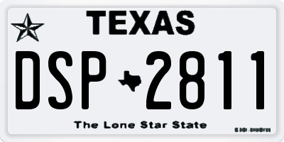 TX license plate DSP2811
