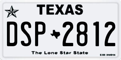 TX license plate DSP2812