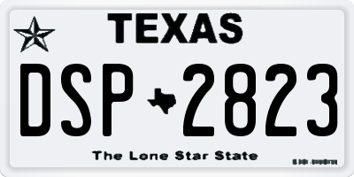 TX license plate DSP2823