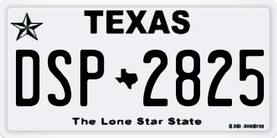 TX license plate DSP2825