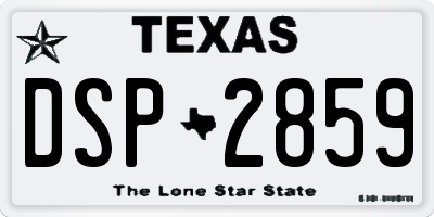 TX license plate DSP2859