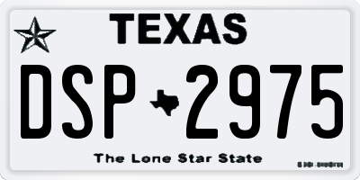TX license plate DSP2975