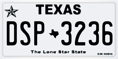 TX license plate DSP3236