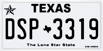 TX license plate DSP3319