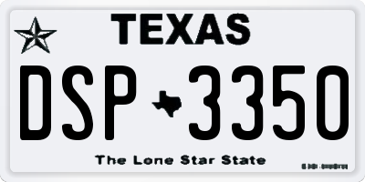 TX license plate DSP3350